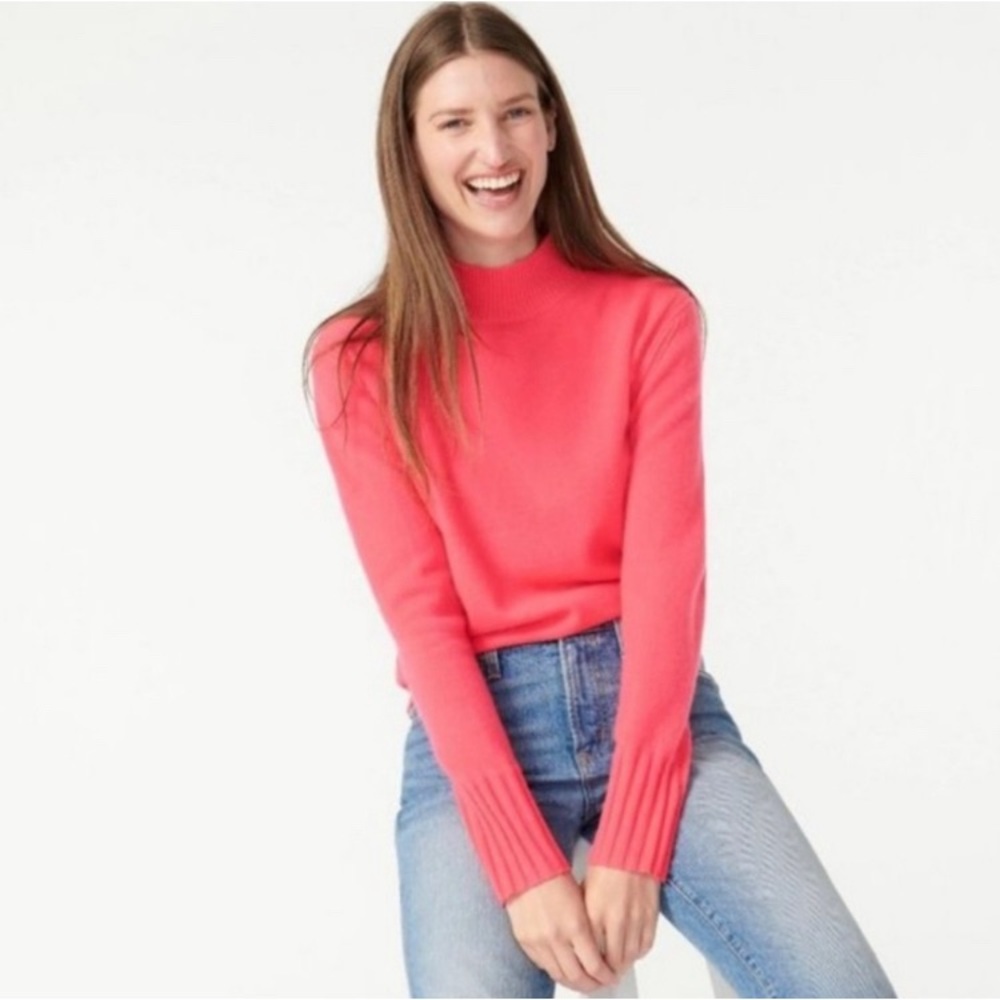 🎁🎁J.Crew 100% cashmere mock neck sweater